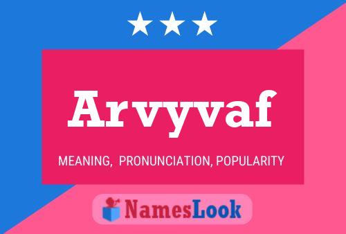 Arvyvaf Name Poster