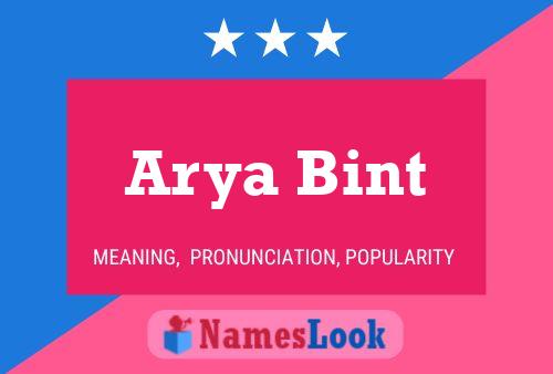 Arya Bint Name Poster