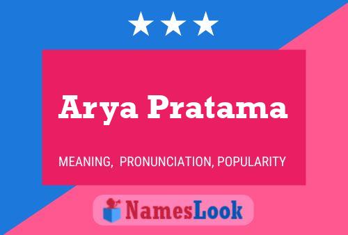 Arya Pratama Name Poster