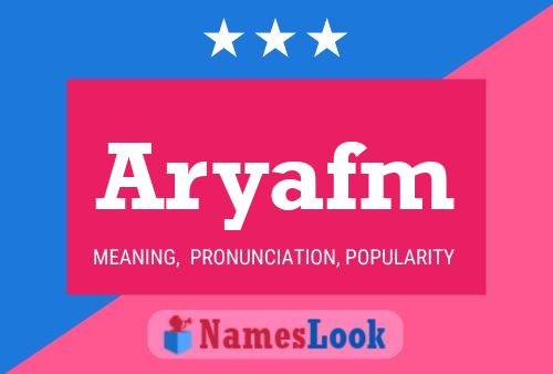 Aryafm Name Poster