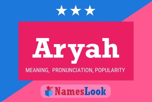 Aryah Name Poster