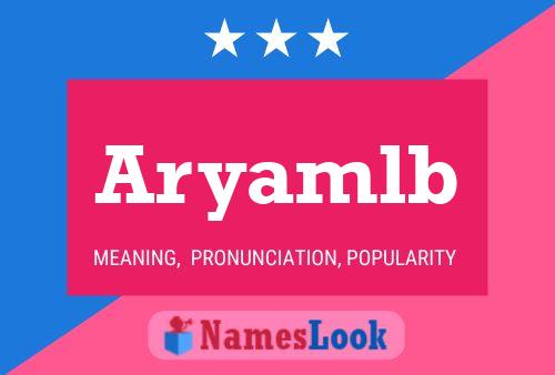 Aryamlb Name Poster