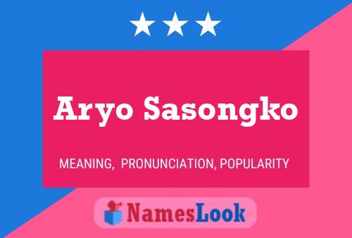 Aryo Sasongko Name Poster