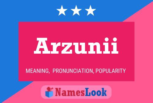 Arzunii Name Poster