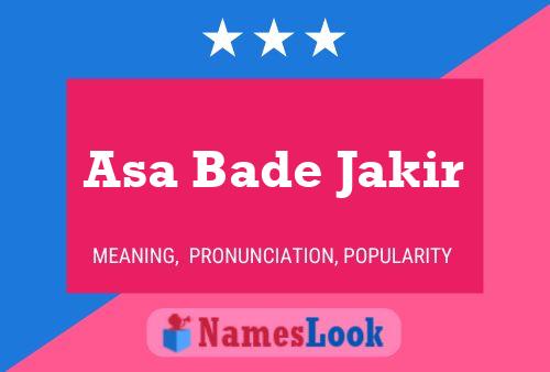 Asa Bade Jakir Name Poster