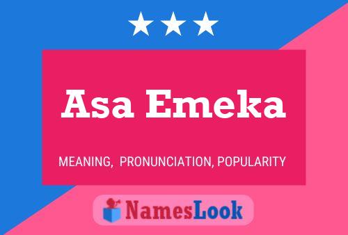 Asa Emeka Name Poster