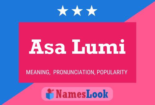 Asa Lumi Name Poster