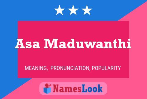 Asa Maduwanthi Name Poster