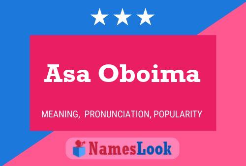 Asa Oboima Name Poster