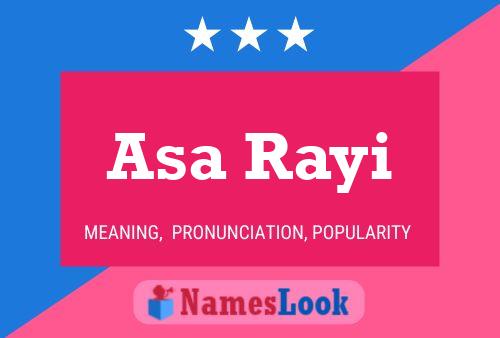 Asa Rayi Name Poster