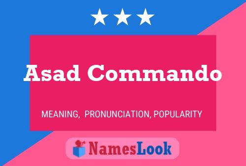 Asad Commando Name Poster