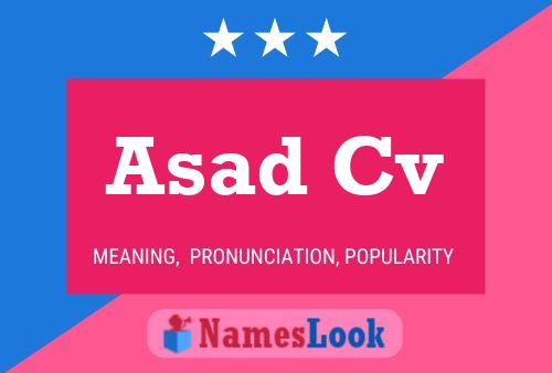 Asad Cv Name Poster