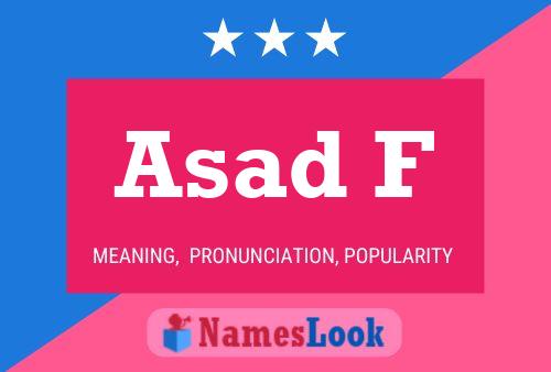 Asad F Name Poster