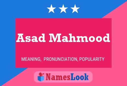 Asad Mahmood Name Poster