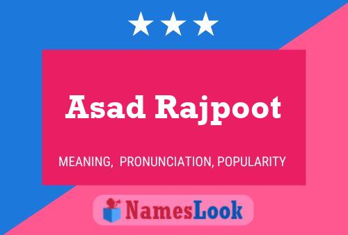 Asad Rajpoot Name Poster