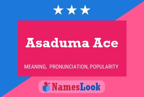 Asaduma Ace Name Poster