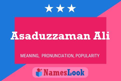 Asaduzzaman Ali Name Poster