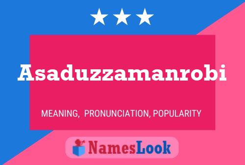 Asaduzzamanrobi Name Poster