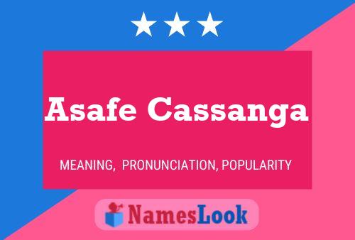 Asafe Cassanga Name Poster