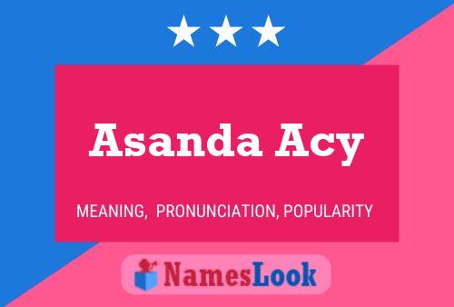 Asanda Acy Name Poster