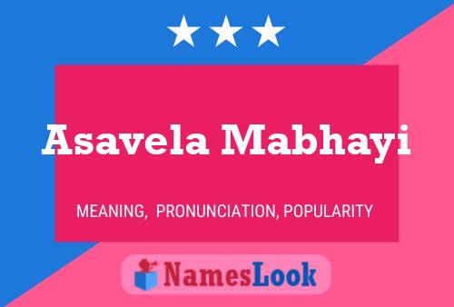 Asavela Mabhayi Name Poster