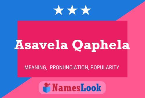 Asavela Qaphela Name Poster