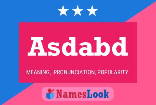 Asdabd Name Poster