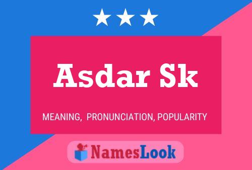 Asdar Sk Name Poster