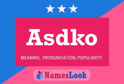 Asdko Name Poster