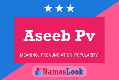 Aseeb Pv Name Poster