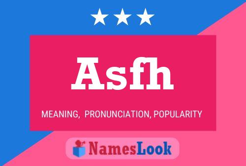 Asfh Name Poster