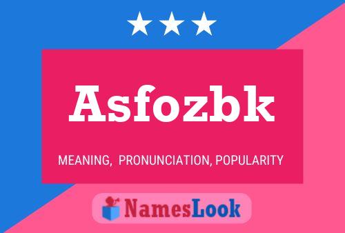 Asfozbk Name Poster