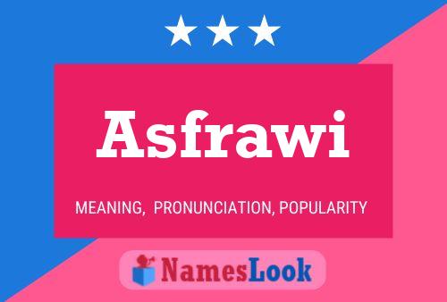 Asfrawi Name Poster