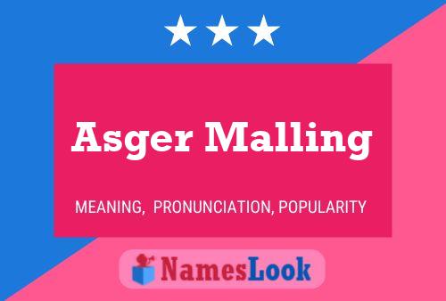 Asger Malling Name Poster