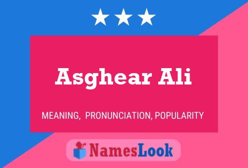 Asghear Ali Name Poster