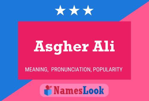 Asgher Ali Name Poster