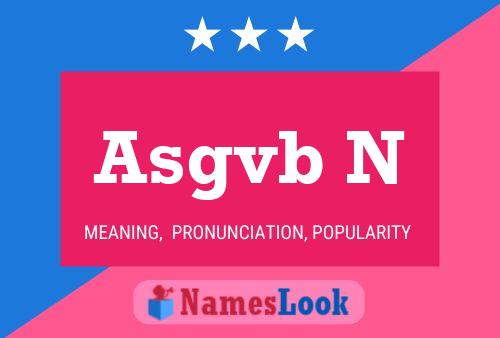 Asgvb N Name Poster