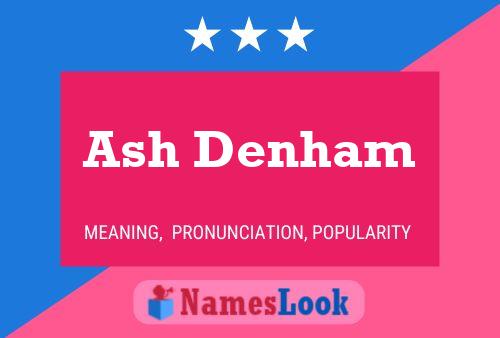 Ash Denham Name Poster