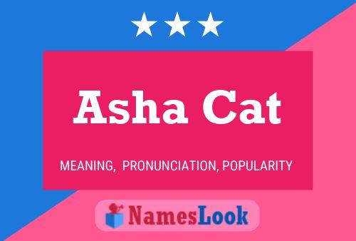 Asha Cat Name Poster