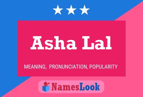 Asha Lal Name Poster