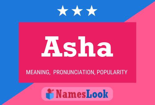 Asha Name Poster