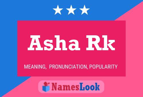 Asha Rk Name Poster