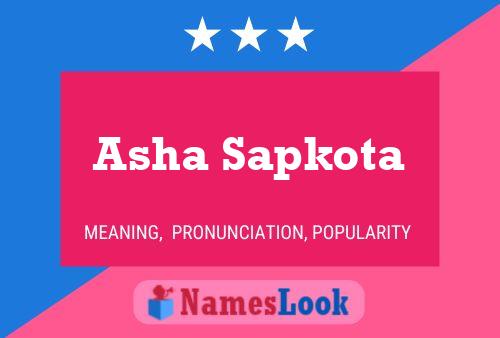 Asha Sapkota Name Poster