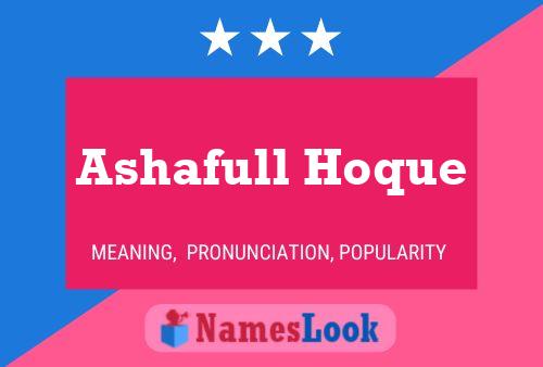 Ashafull Hoque Name Poster