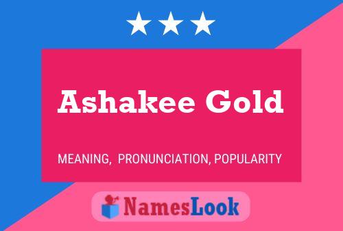 Ashakee Gold Name Poster