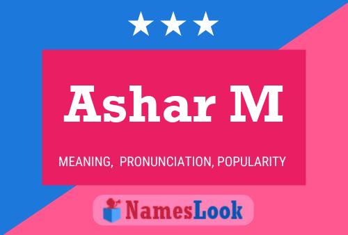 Ashar M Name Poster