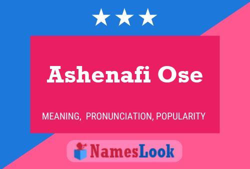 Ashenafi Ose Name Poster