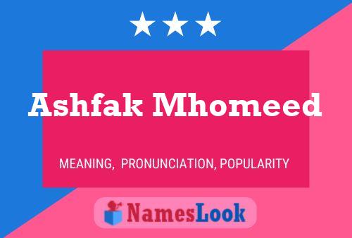 Ashfak Mhomeed Name Poster