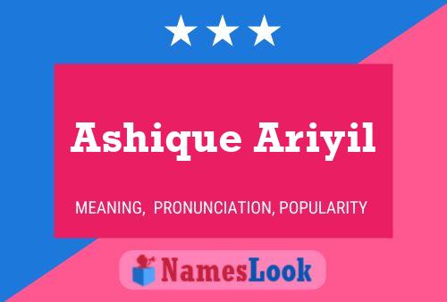 Ashique Ariyil Name Poster