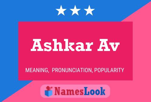 Ashkar Av Name Poster